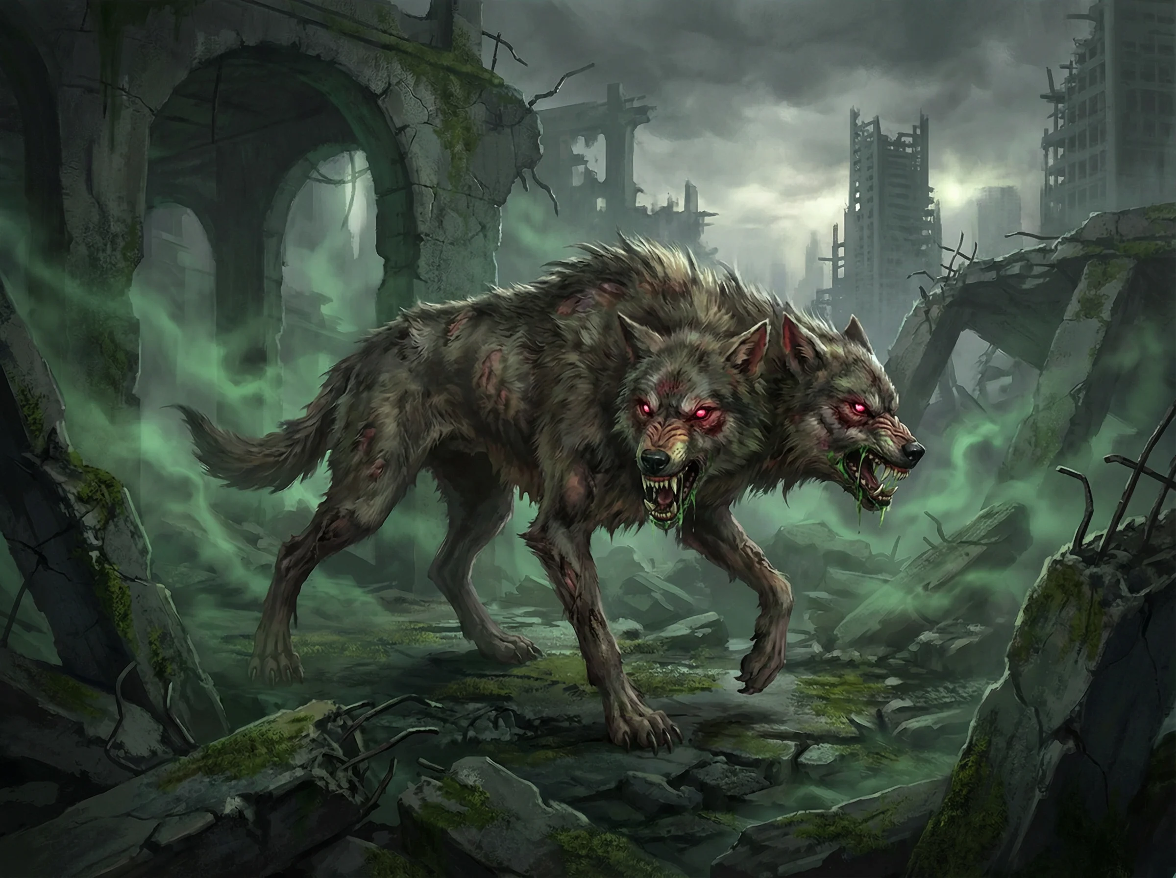 双头变异狼 - 冰球突破 废土夜间猎食者